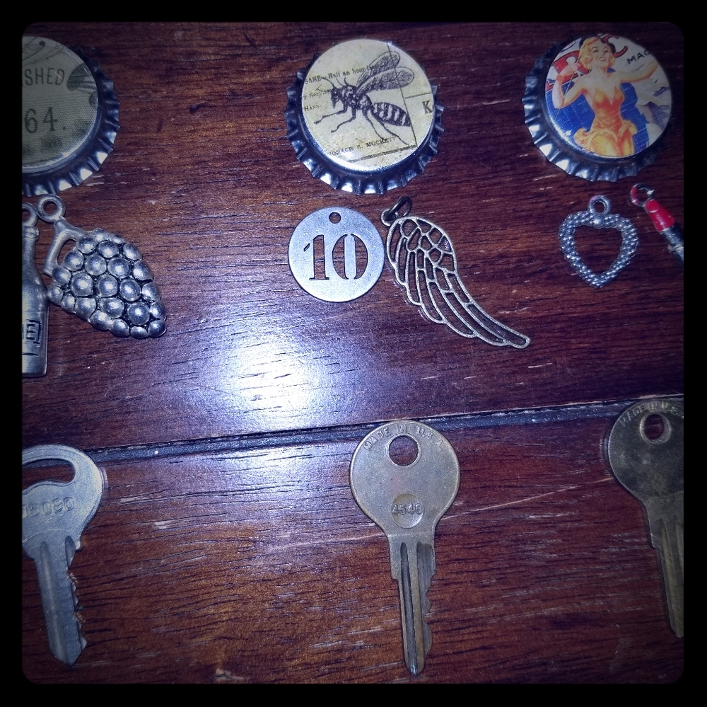 Vintage handmade key necklaces